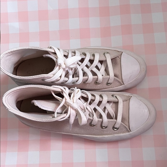 Converse Women's Beige High-Top Sneakers - Picture 7 of 12